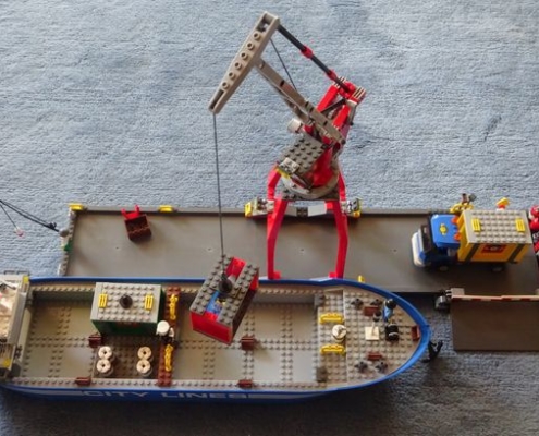 Bausatz Lego-Containerhafen